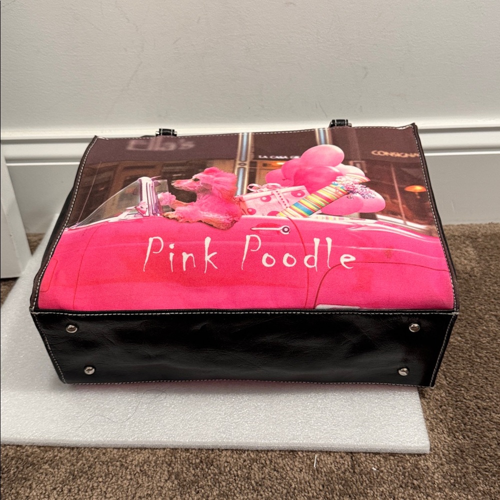 Ashley M pink poodle shopping gifts shoulder bag purse - Picture 7 of 9